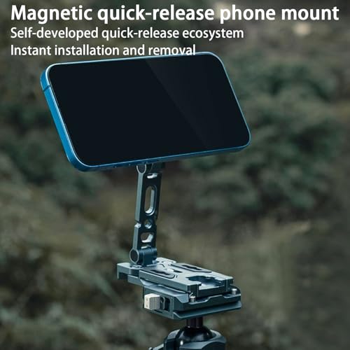Support magnétique pour téléphone portable réglable pour vlogging sans vibrations