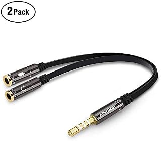Kingtop 2 Pack 3.5mm Combo Audio Adapter Cable for PS4,Xbox One,Tablet,Mobile Phone,PC Gaming
