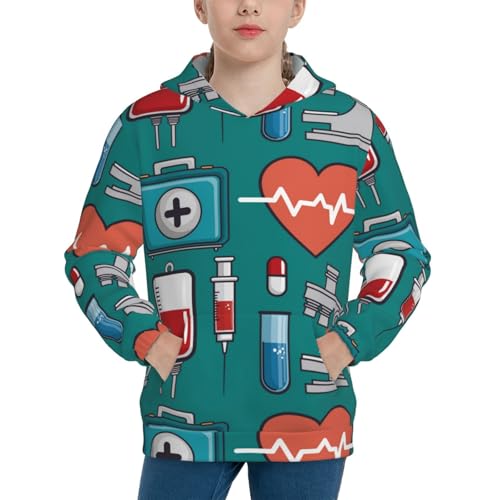 Medical Elements Kid Hoodies Boys Sweatshirts Girls Pullover with Pocket