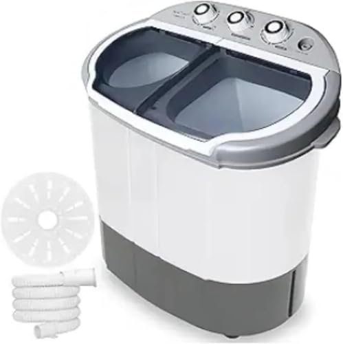 Portable Twin Tub Washing Machine,Twin Tub Washing Machine Laundry Compact Washer Spinner Combo For Camping Dorms Apartments College Rooms Washer Drying