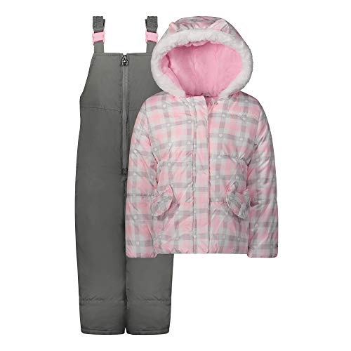 Image of LONDON FOG girls Snowsuit With Snowbib and Puffer Jacket