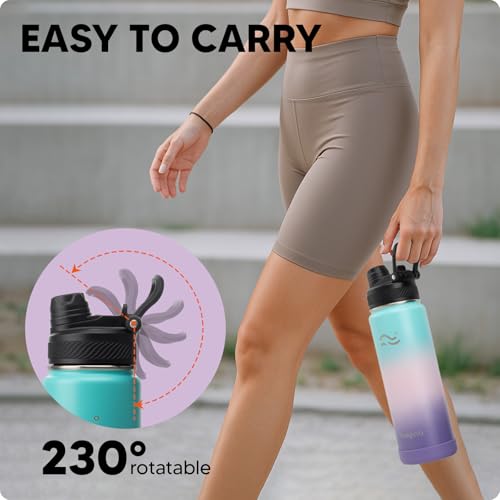 Image of Swigina Insulated Water Bottle with Boot (Keep 36 hrs Cold) BPA Free, 40 oz