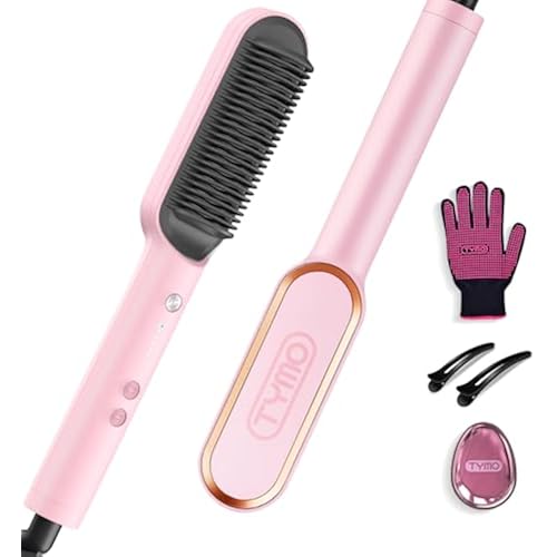 TYMO Hair Straightener Brush, Hot Comb Hair Straighteners for Women