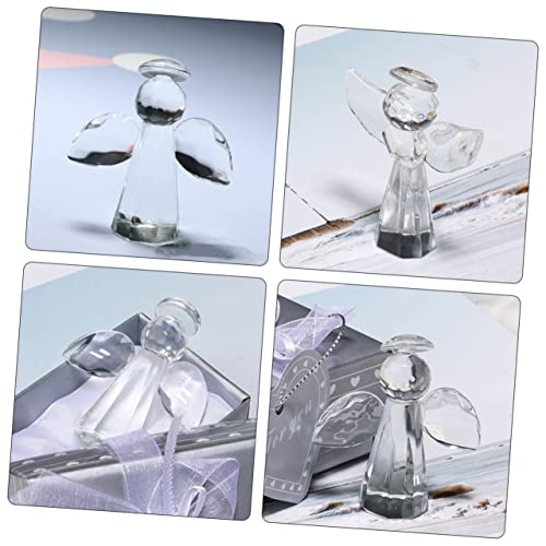 Besportble Crystal Angel Ornament Dashboard Decorations Light House Decorations For Home Figurines For Kids Paperweight Decor Crystal Collectible Ornament Craft Guardian Statue Glass Angel #TOP2