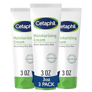 Cetaphil Face & Body Moisturizer, Hydrating Moisturizing Cream for Dry to Very Dry, Sensitive Skin, NEW 3 oz Pack of 3, Fragrance Free, Non-Comedogenic, Non-Greasy