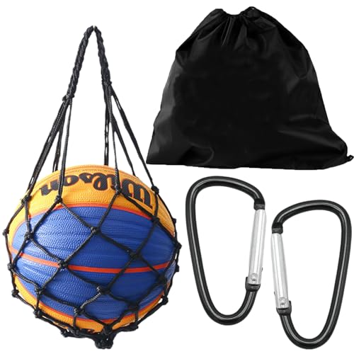Basketballrucksack mit Netztasche, Basketball Zubehör, Rucksacktasche, Basketballtasche, Netztasche mit Karabiner, Netztasche für Fußball, Basketball Basketballrucksack mit Netztasche, Basketball Zubehör, Rucksacktasche, Basketballtasche, Netztasche mit Karabiner, Netztasche für Fußball, Basketball