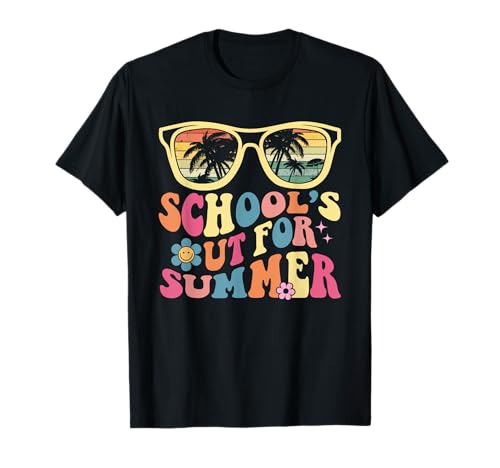 Last Day Of School Retro Teacher School's Out For Summer T-Shirt