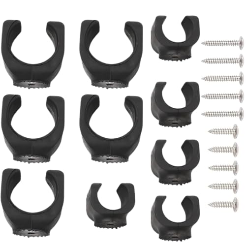 10 Pcs Universal Flashlight Holder with Screws, Flashlight Mounting Brackets, Universal Clips for Mounting Flashlight in Truck(5 Big, 5 Small)