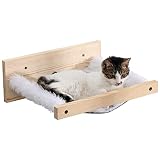 VIPACE Cat Hammock Wall Mounted, Cat Shelves and Perches for Wall, Cat Wall Bed Furniture, Cat Shelf