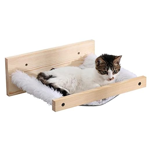 VIPACE Cat Hammock Wall Mounted, Cat Shelves and Perches for Wall, Cat Wall Bed Furniture, Cat Shelf for Sleeping, Playing, Climbing, Lounging, Easily Holds up to 35lbs