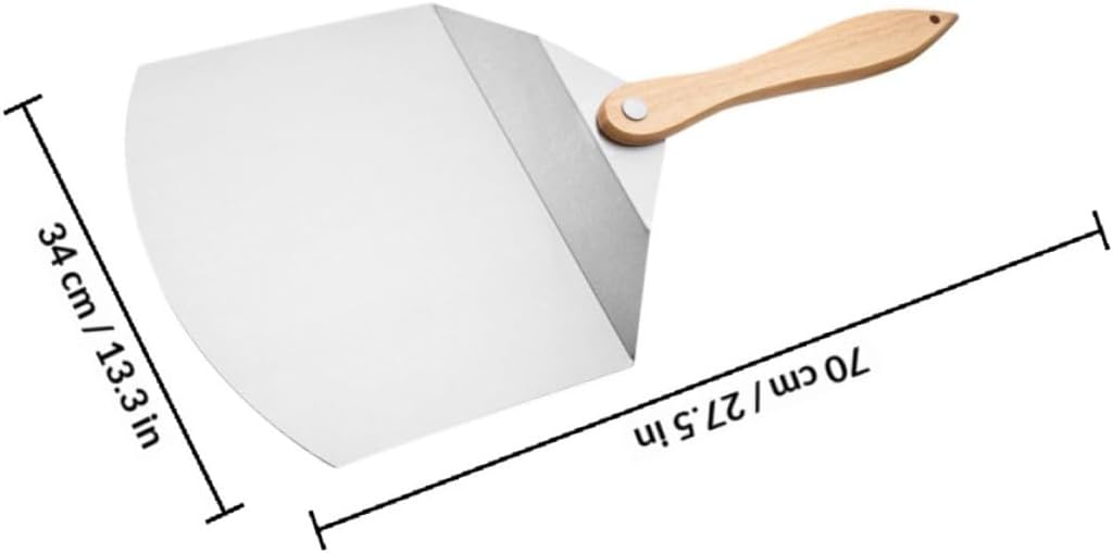 Foldable Stainless Steel Pizza Transfer Spatula and Cake Lifter Safe Baking Shovel Kitchen Tool for Home Pizza and Cake Serving Random Color
