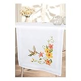 Avec bord incrusté Vervaco Kit chemin de table Colibri