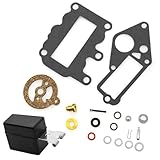 Ensemble complet de reconstruction : comprend tous les joints et composants essentiels nécessaires pour la restauration complète du carburateur sur les unités Johnson pour Evinrude 9,5 HP correspondant aux numéros OE 382048 et 765630