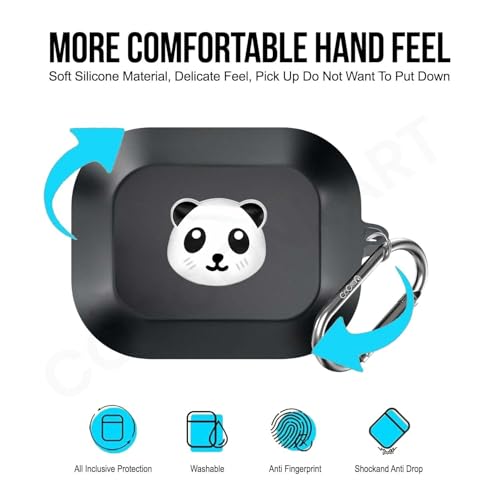 Image of Soft Silicone Case Cover Compatible for Realme Buds Air 8 (Panda)