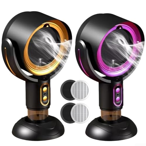 Extractor portátil de mesa negro y dorado con conector USB para cocina 6