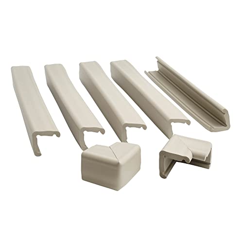 Prince Lionheart Cushiony Fireplace Guard & 2 narożniki Jumbo | przytulna ochrona kominka i 2 narożniki Jumbo, chroni dziecko przed ostrymi krawędziami | 5 sztuk 45,7 cm i 2 narożniki – neutralna