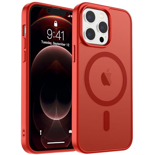 zapica Magnetic for iPhone 12 Pro Max Case, Red