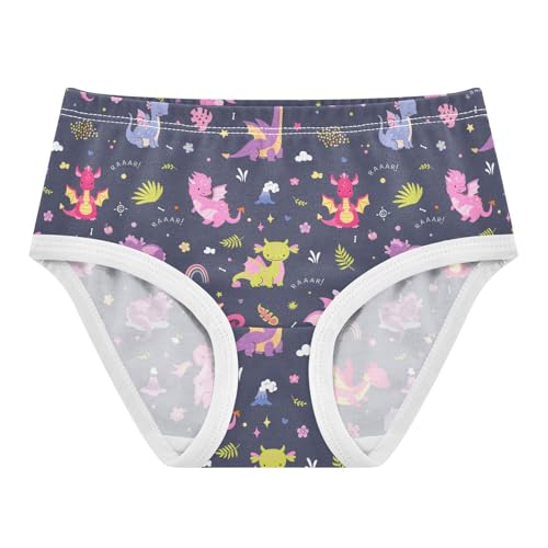 Little Girls' Soft Cotton Underwear Kids Breathable Comfort Panties Briefs Toddler Undies