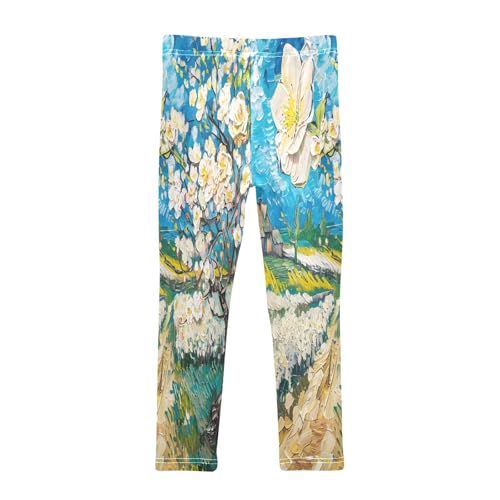 Toddler Girls Leggings Printed Yoga Pants Leggings Vincent Van Gogh Style Painting for Kids2