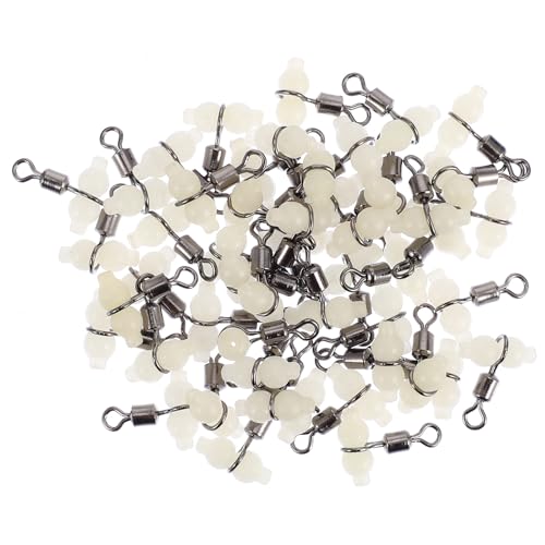 WRITWAA 釣り糸スイベル 60個: 釣りタックル 海水 発光バレル ローリングスイベル ビーズ ルアーリーダー ラインコネクター