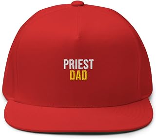 Priest Dad Hat (Embroidered Flat Bill Cap) Priest Apparel