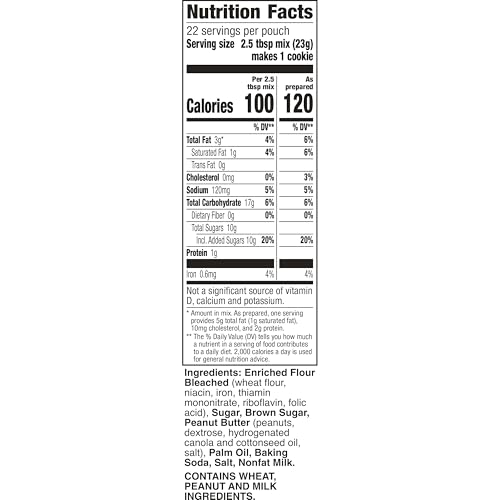 Image of Betty Crocker Peanut Butter Cookies, Cookie Baking Mix, 17.5 oz