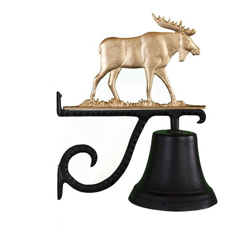 Montague Metal Products Cast Bell with Gold Moose
