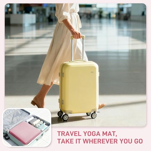 Kanonmaori Foldable Yoga Mat for Travel 72"x 32"x 0.32"Inch, 8mm Thick Folding Exercise Mat, Outdoor Non-slip Pilates Mat for Women & Men, Wide Yoga Mat Packable for Workout and Fitness（pink） by Kanonmaori - Used condition - Image 7