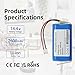 K KYUER 2600mAh MD-C30B LTR300VX Saugroboter Akku für Liectroux C30B, C30B 2D,Midea M4,Blaupunkt XBoost BPK-VCBB1XB Abir X5, X6, X7, X8 Proscenic Neo 820P 830P D071-INR-CH-4S1P Robot Vacuum Battery