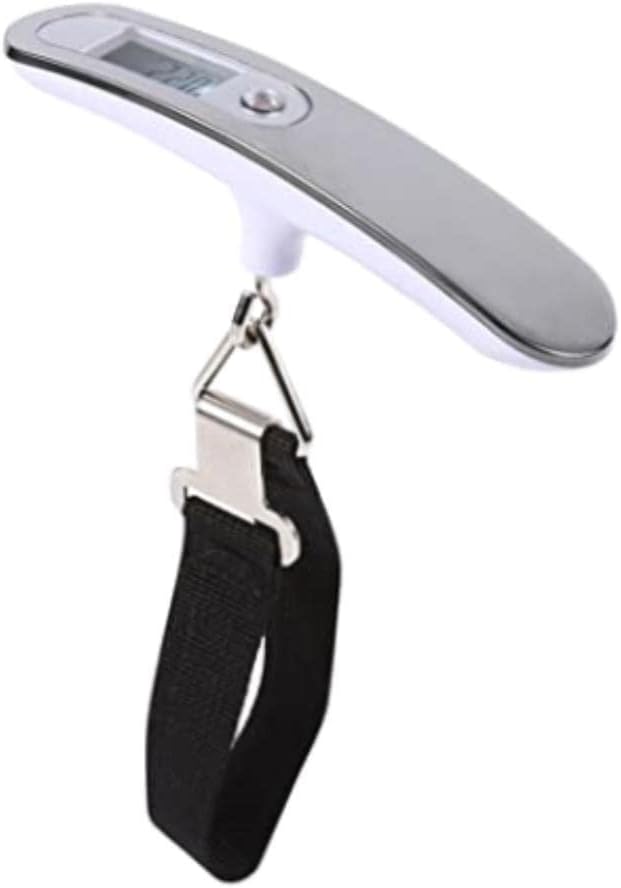 Utility Portable Digital Luggage Scale - LCD Display Hanging Baggage Weight for Travelers - 50kg Capacity in 10g Increments - Avoid Excess Fees with Easy-to-Use Weighing Gadget Weighing