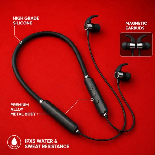 Image of Bluetooth Neckband for Boat Rockerz 255 Pro+ with Rich Bass, 60Hrs Long Playback, Dual Device Pairing, Clear Audio, Hands-Free Calling and Quick Charging