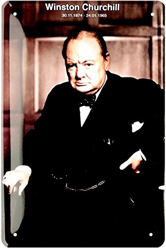 Winston Churchill United Kingdom England targa in metallo 20 X 30 Retro Targa in 1761