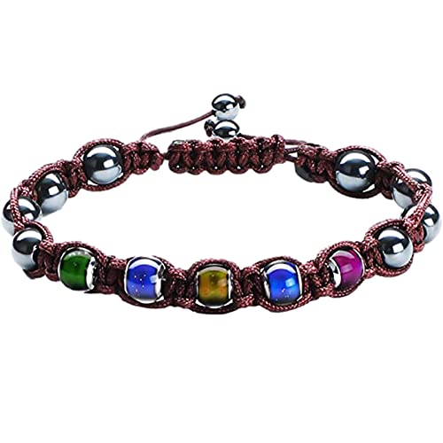 Theaceae Bracelet détox lymphatique en Perles thermochromiques,Body Minceur Vital Detect Bracelet Hématite Thermochromique - Bracelets de Perles thermochromiques pour Enfants et Adultes Cover