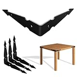 KOXHERO Farmhouse Metal Corner Brackets Decorative Wood Table 6.1