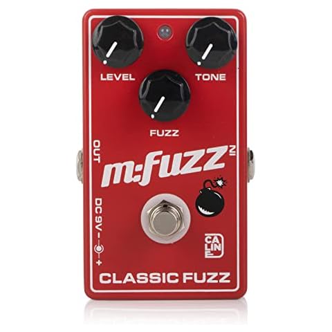 Caline CP-504 Fuzz Guitar Effect Pedal True Bypass Aluminum Alloy Casing M-FUZZ Pedal Red Cover