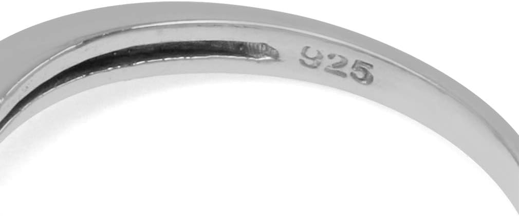 Silvershake 7mm Natural Round Shape Moonstone 925 Sterling Silver Swirl and Spiral Style Solitaire Ring