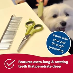 Coastal Pet Safari Dog Grooming Combs for Medium and Fine Coats - Undercoat Rake for Fine Coats - For Small, Medium or Large Dogs - 4 1/2" Coastal Pet Safari Dog Grooming Combs for Medium and Fine Coats – Undercoat Rake for Fine Coats – For Small, Medium or Large Dogs – 4 1/2″