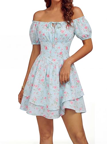 Easter Dresses for Women Floral Corset Dress Summer Flowy Sundress