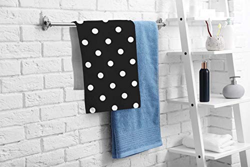 Ofloral Polka Dot Hand Towels Cotton Washcloths,Vintage Black White Spot Doodle Polka Comfortable Super-Absorbent Soft Towels For Bathroom Kitchen Face Towel 15X30 Inch #TOP1