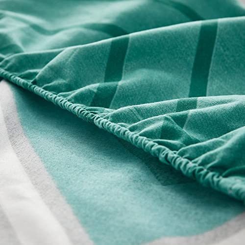 Drap-Housse Double Taille 200x220x25cm Élastique Tout Autour