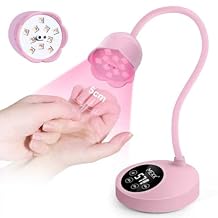 MEKK Gooseneck UV Nail Lamp Cordless Mini UV Light for Gel Nails with Auto Sensor,Professional Flash Cure Lamp 30W Single Nails Light with Four Timers 10s/30s/60s/90s Salon & Home DIY Use-Pink