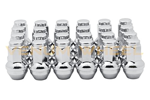 Venum Wheel Accessories 24 Pc Ford 6X135 Chrome Oem Factory Style Replacement Lug Nuts M14X2.0 Fits 2004 2005 2006 2007 2008 2009 2010 2011 2012 2013 2014 Expedition F-150 Raptor #TOP2