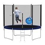 Heavy Duty 6FT 8FT 10FT 12FT 14FT Outdoor Trampoline with Enclosure Net for Kids Spring Cover Ladder FREE Space Hopper - 6FT