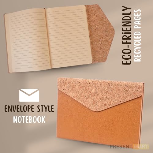 Image of Leather Hard Bound Notebook A5 Journal Diary For Office Use With Mobile & Card Holder Or Pen Loop Dairy For Personal |Ruled Pages With Strap Bookmark Journal Notebook (B150)