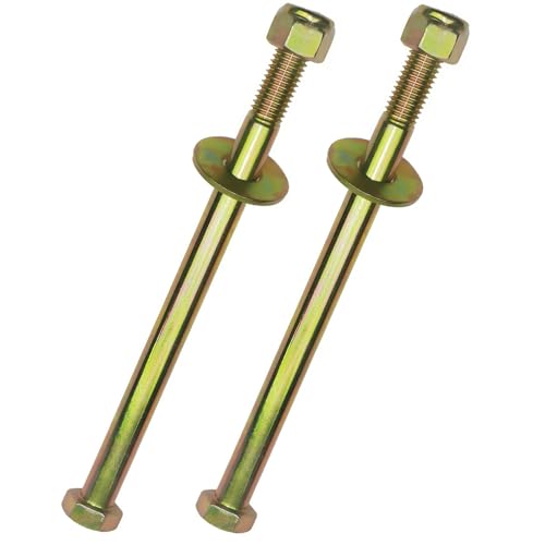 Image of 5 /8 inch x 9 inch Hex Head Bolt by Color Galvanization with Nylon Lock nut and Large Size Washer Assortment Kit,Alloy Steel,Grade 8.(2pcs Pack). by Metalsuberg
