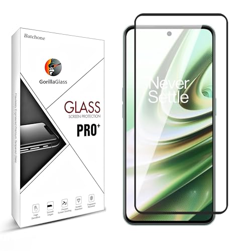 Image of BATCHONE Tempered Glass Screen Protector Compatible For OnePlus Nord CE4 (Black) Edge To Edge Full Screen Coverage 9H With Easy Installation Kit,Pack Of 1
