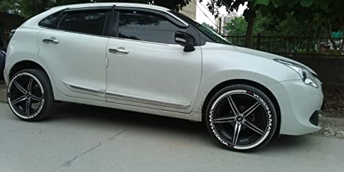 Image of Customized Permanent Rubber Tyre 3D Stickers for Car Tyre Design - YOKOHAMA + Stripes White