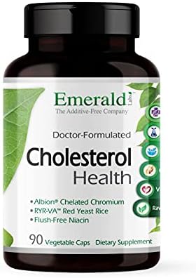 Emerald Labs Cholesterol Health with Flush-Free Niacin, CoQ10, Red Yeast Rice to Support Heart Health - 90 Vegetable Capsules