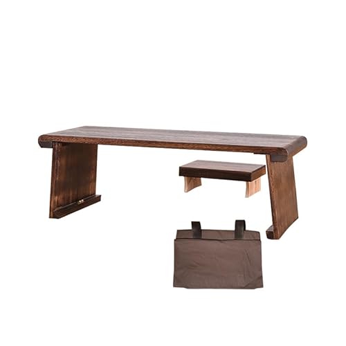 GRFIT Table d'appoint Table de Sol en Bois avec Meubles Anciens de Chine, Chaise for Chambre d'amis Asiatique, Table à thé Traditionnelle Orientale en Bois Table Basse (Size : Table Bench Bag)