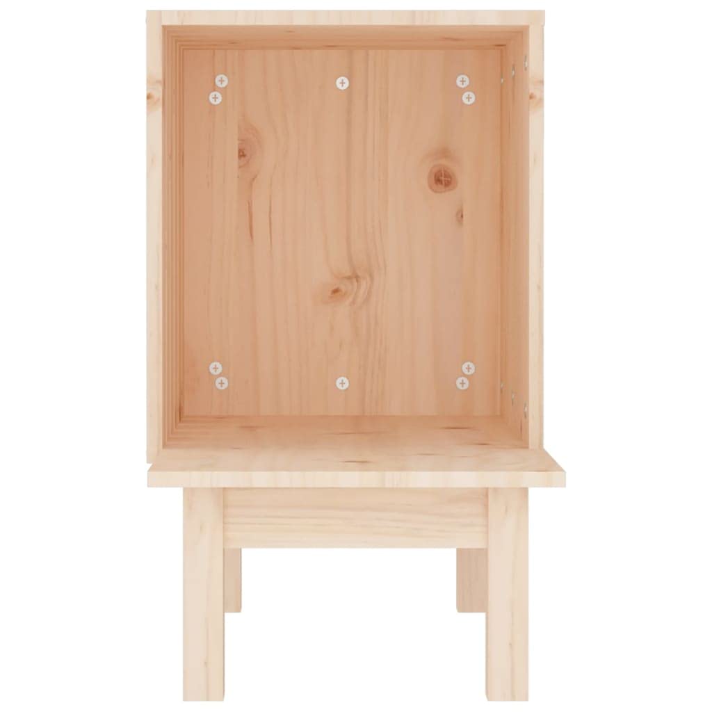 Katzenhaus 60x36x60 cm Massivholz Kiefer Katzenhütte | Gemütlicher Rückzugsort für das Wohnzimmer aus unbehandeltem Massivholz mit natürlicher Holzmaserung.